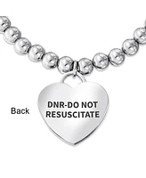 Bling Jewelry Dnr-Do Not Resuscitate Medical Alert Id Pink Cancer Ribbon Bracelet