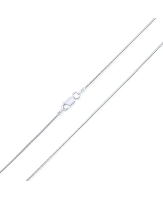 Bling Jewelry Flexible Strong 1.25MM .925 Sterling Silver Magic 8-Sided Snake Chain Necklace and Men