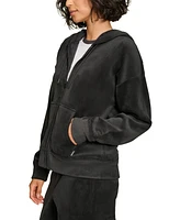 Starter Women's Tech Cord Zip-Front Drop-Shoulder Hoodie