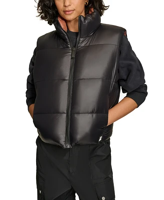 Starter Women's Reversible Zip-Front Puffer Vest