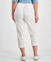 Style & Co Petite Pull-On Cuffed Twill Ankle Pants, Created for Macy's