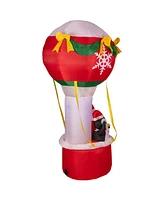 Northlight Lighted Inflatable Feliz Navidad Hot Air Balloon Outdoor Christmas Decoration 8'