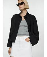 Mango Women's Buckle And Pockets Detail Jacket