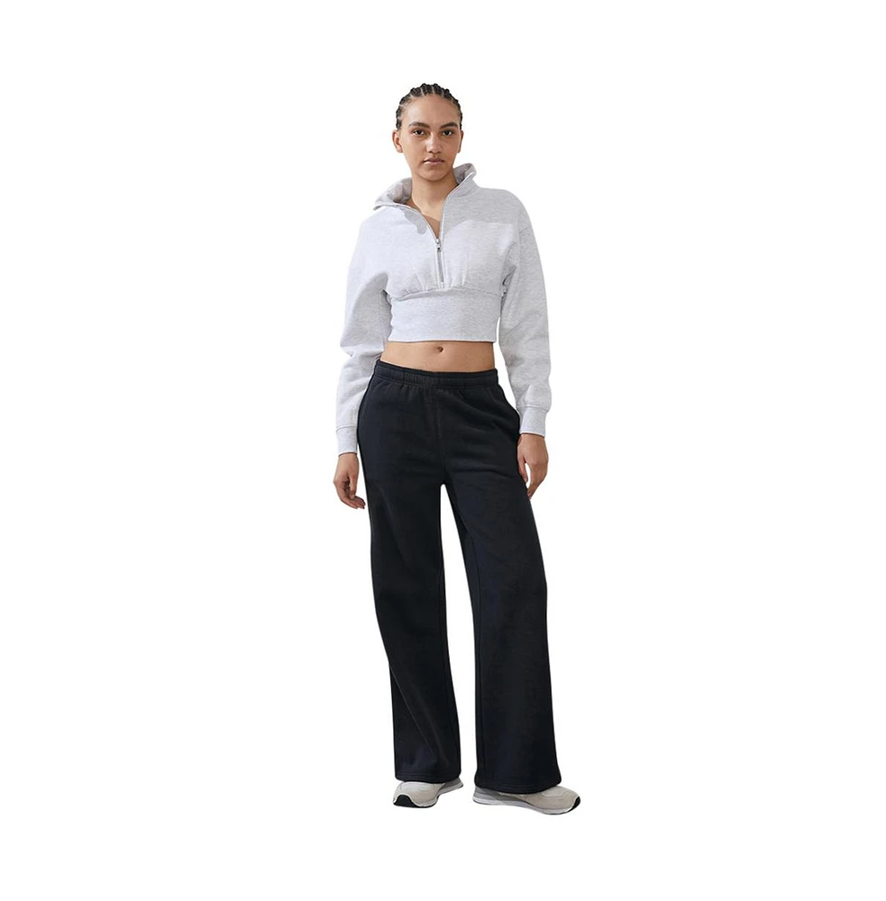 Cotton On Women's Plush Essential Straight Leg Sweatpant