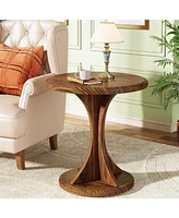 Tribesigns Round End Side Table: Wood Small Sofa Chair Side Table for Living Room, Mid-Century Bedside Nightstand for Bedroom, Accent Table, Easy Asse