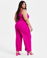 Bar Iii Plus Sleeveless Jumpsuit, Created for Macy's