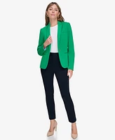 Tommy Hilfiger Women's Scuba Peak-Lapel Long-Sleeve Blazer