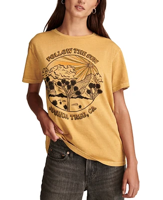 Lucky Brand Women's Cotton Joshua Tree Boyfriend T-Shirt