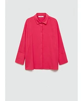 Mango Women's Textured Flowy Blouse