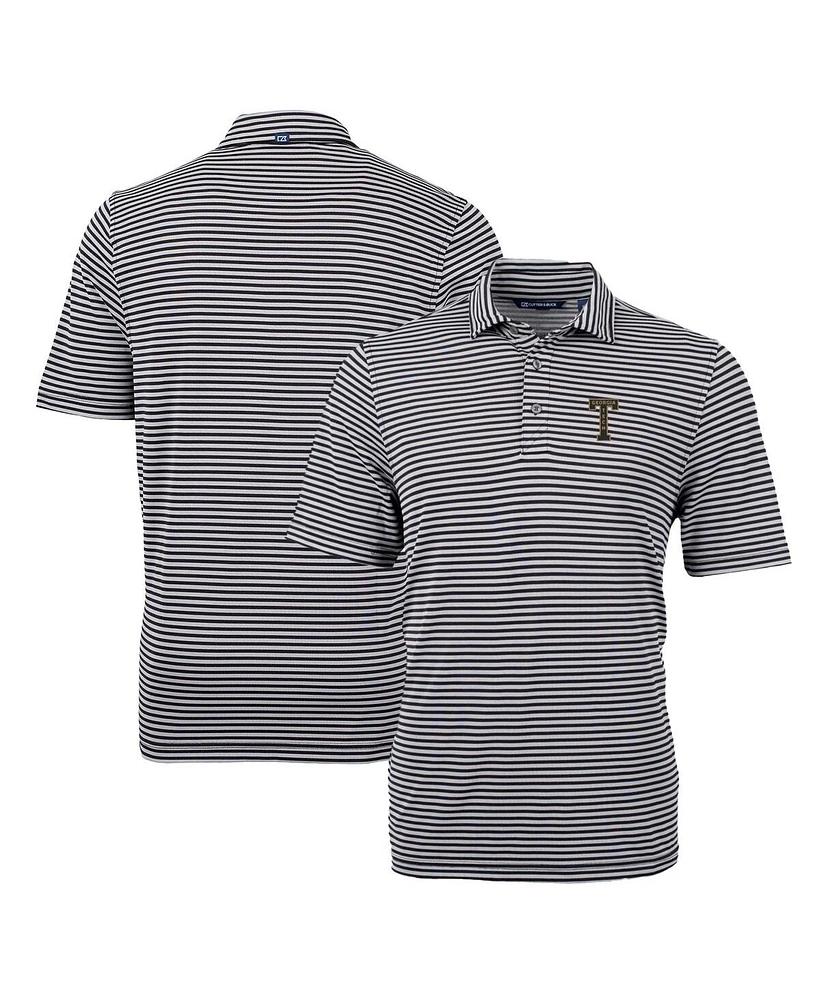 Cutter & Buck Men's Georgia Tech Yellow Jackets Throwback Logo Virtue Eco Pique Stripe Polo