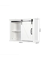 Slickblue Bathroom Wall Cabinet with 2 Adjustable Shelves Space-Saving Storage Solution