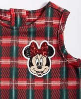 Disney Toddler & Little Girls Minnie Mouse Yarn-Dyed Plaid Dress