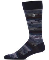 Perry Ellis Portfolio Men's Geometric Ombre Stripe Print Dress Socks