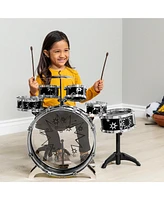 Best Choice Products 11-Piece Kids Starter Drum Set w/ Bass Drum, Tom Drums, Snare, Cymbal, Stool, Drumsticks