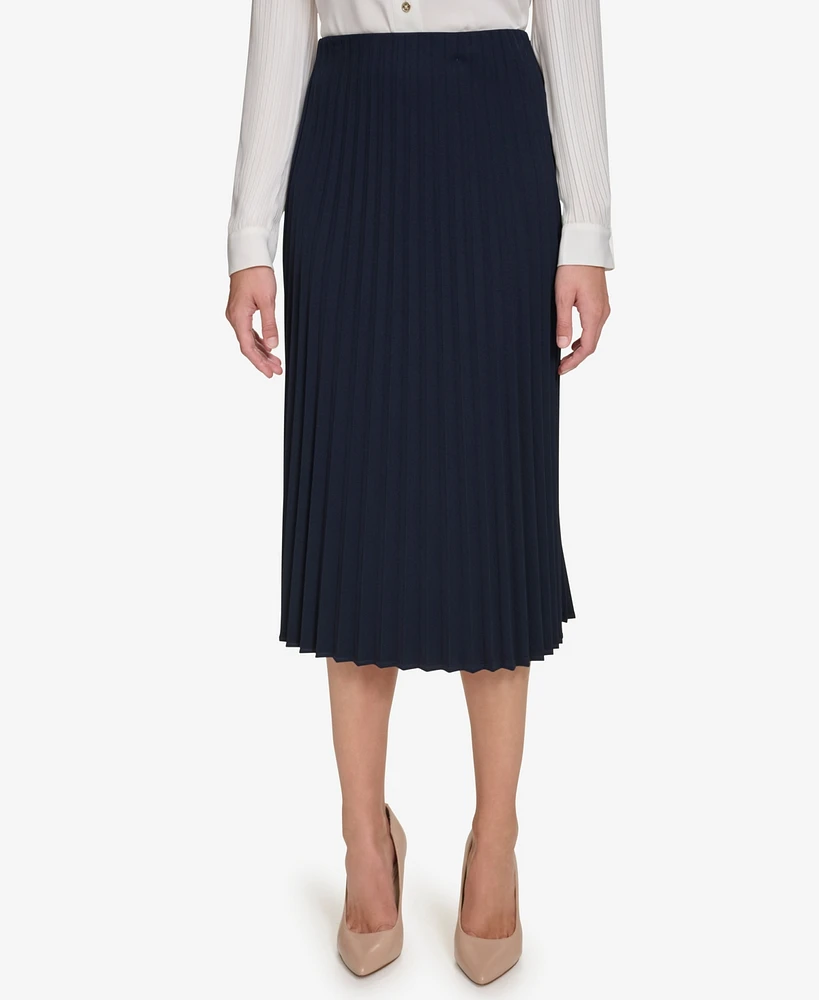 Tommy Hilfiger Women's Pleated Pull-On Midi Skirt