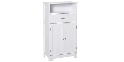 Slickblue Black Bathroom Cabinet with 2 Doors and Shelf – Stylish Bathroom Vanity Storage Solution