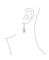 Bling Jewelry Blue Topaz Amethyst Moonstone Celtic Knot Dangle Earrings in Sterling Silver