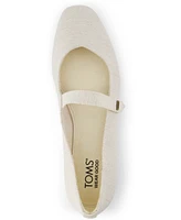 Toms Women's Bianca Canvas Mary Jane Flats