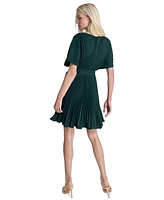 Dkny Women's Sunburst Pleated Fit & Flare Dress