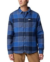 Columbia Men's Windward Ii Snap-Front Sherpa Lined Plaid Shirt Jacket