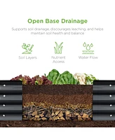 Best Choice Products 8x2x1ft Outdoor Metal Raised Oval Garden Bed, Planter Box for Vegetables, Flowers