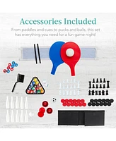 Best Choice Products 11-in-1 Kids Combo Game Set w/ Ping Pong, Foosball, Air Hockey, 5 Accessory Bags