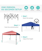 Best Choice Products 8x8ft Easy Setup Pop Up Canopy w/ 1-Button Setup, Wheeled Case