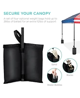 Best Choice Products 8x8ft Easy Setup Pop Up Canopy w/ 1-Button Setup, Wheeled Case, 4 Weight Bags