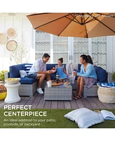 Best Choice Products 7-Piece Outdoor Modular Patio Conversation Furniture, Wicker Sectional Set