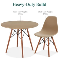 Best Choice Products 5-Piece Compact Mid-Century Modern Dining Set w/ 4 Chairs