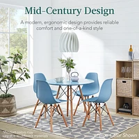 Best Choice Products 5-Piece Compact Mid-Century Modern Dining Set w/ 4 Chairs