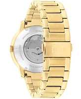 Tommy Hilfiger Men's Automatic Gold-Tone Stainless Steel Bracelet Watch 43mm