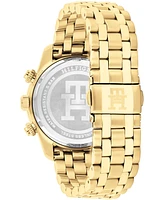 Tommy Hilfiger Men's Chronograph Gold-Tone Stainless Steel Bracelet Watch 41mm