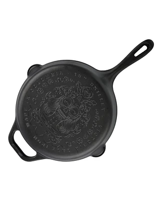 Victoria Cast Iron 10" Skillet with Helper Handle