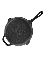 Victoria Cast Iron 10" Skillet with Helper Handle