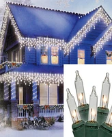 Northlight 300 Count Clear Mini Icicle Christmas Lights 9 ft Wire