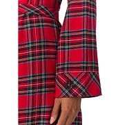 Lauren Ralph Women's Short Plaid Kimono Robe