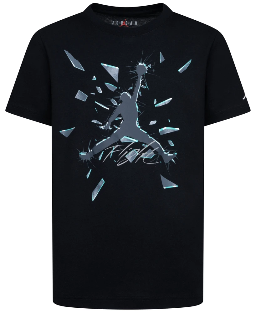 Jordan Big Boys Shattered Glass Jumpman Graphic Tee