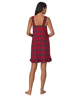 Lauren Ralph Women's Ruffled Plaid Nightgown