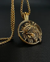 Rhona Sutton Gold Jesus Stainless Steel Pendant Necklace