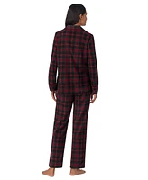 Lauren Ralph Women's Printed Notched-Collar Pajama Set