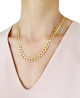 20" Open Curb Link Chain Necklace (8mm) in Solid 10k Gold