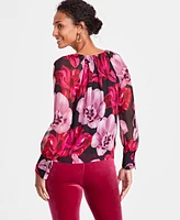 I.n.c. International Concepts Women's Paisley-Print V-Neck Blouse, Created for Macy's