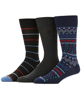 Perry Ellis Portfolio Men's 3pk. Festive Graphic Socks