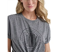 Dkny Sport Women's Rhinestone Medallion Knot T-Shirt