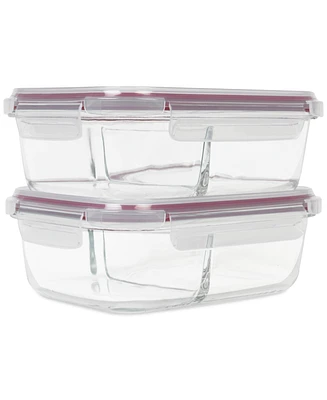 Sedona 2 Pack 2-Compartment Glass Storage Set