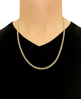 26" Two-Tone Open Curb Link Chain Necklace (3-1/6mm) in Solid 14k Gold & White Gold - Two