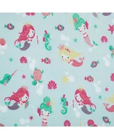 Kate Aurora Ultra Soft & Plush Under The Sea Mermaids & Fish Princess Fleece Accent Throw Blanket - 50 in. x 60 in.