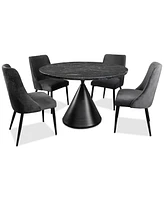 Nerton 5 Pc. Dining Set (52" Round Table & 4 Side Chairs)