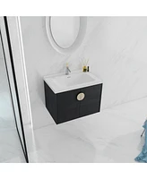 Slickblue Bathroom Vanity with Sink and Closed Doors for Sleek and Organized Storage